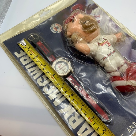 Vintage SEALED Cardinals Mark Mcgwire Bean Bag & Watch Collectibles - Picture 12 of 12